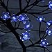 Bonsai Tree Light Artificial Tree Led Flower Cherry Blossom Light Adjustable Branches Battery Operated for Room Decoration and Gift (Blue)
