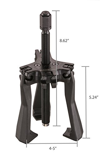 ARES 70434 | 2/3 Jaw 5-Ton Ratcheting Gear Puller | Chrome Moly Steel Construction | 4" to 5" Adjustable Range | Easily Converts to 2-Jaw or Reversible Gear Puller