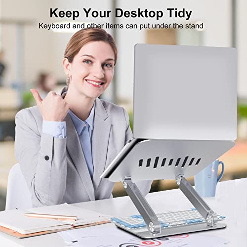Adjustable Laptop Stand, Aluminum Laptop Stand for Desk, Notebook Stand