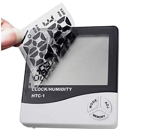 Termómetro Higrómetro Digital,Digital Medidor Termómetro,LCD Pantalla Medidor Temperatura,con Reloj de Alarma para el Familia Oficina Termómetro para Interior