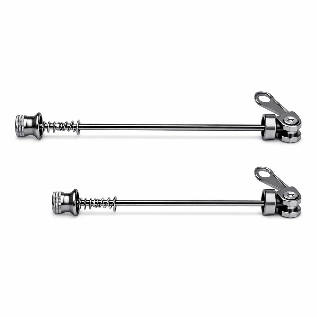 2pcs Bike Quick Release Skewers Bike Front Rear Skewer Accessory for Bike Wheel (Titanium)