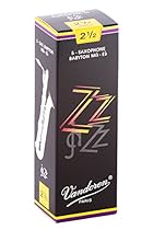 Vandoren SR4425 Bari Sax ZZ Reeds Strength 2.5; Box of 5
