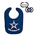 Official NFL Fan Shop Authentic Baby Pacifier and Bib Bundle Set. Start Out Early in Joining The Fan Club and Show Support for Your Favorite Football Team (Dallas Cowboys)