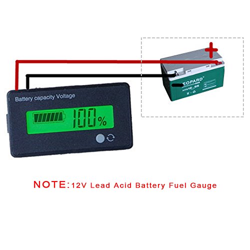 Купить 12V Lead Acid Battery Fuel Gauge, ABURA 12V LCD Battery