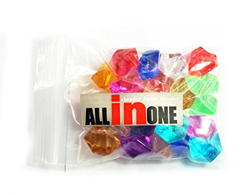 ALL in ONE Acrylic Crystal Ice Rock Cube for DIY Craft Vase Fillers Table Scatter Birthday Event Wedding Decoration (Multicolor)