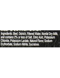 Proteína ostrim alta ternera y avestruz Pimienta Snack Sticks, 1.5 onza (Pack de 10)