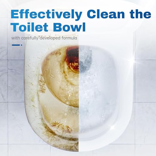 LBOYLOVE® 12 Pcs Toilet Bowl Cleaning Tablets, Automatic Toilet Bowl Cleaner with Bleach for Deodorizing, Descaling, Against Tough Stains, Household Toilet Tank Cleaner