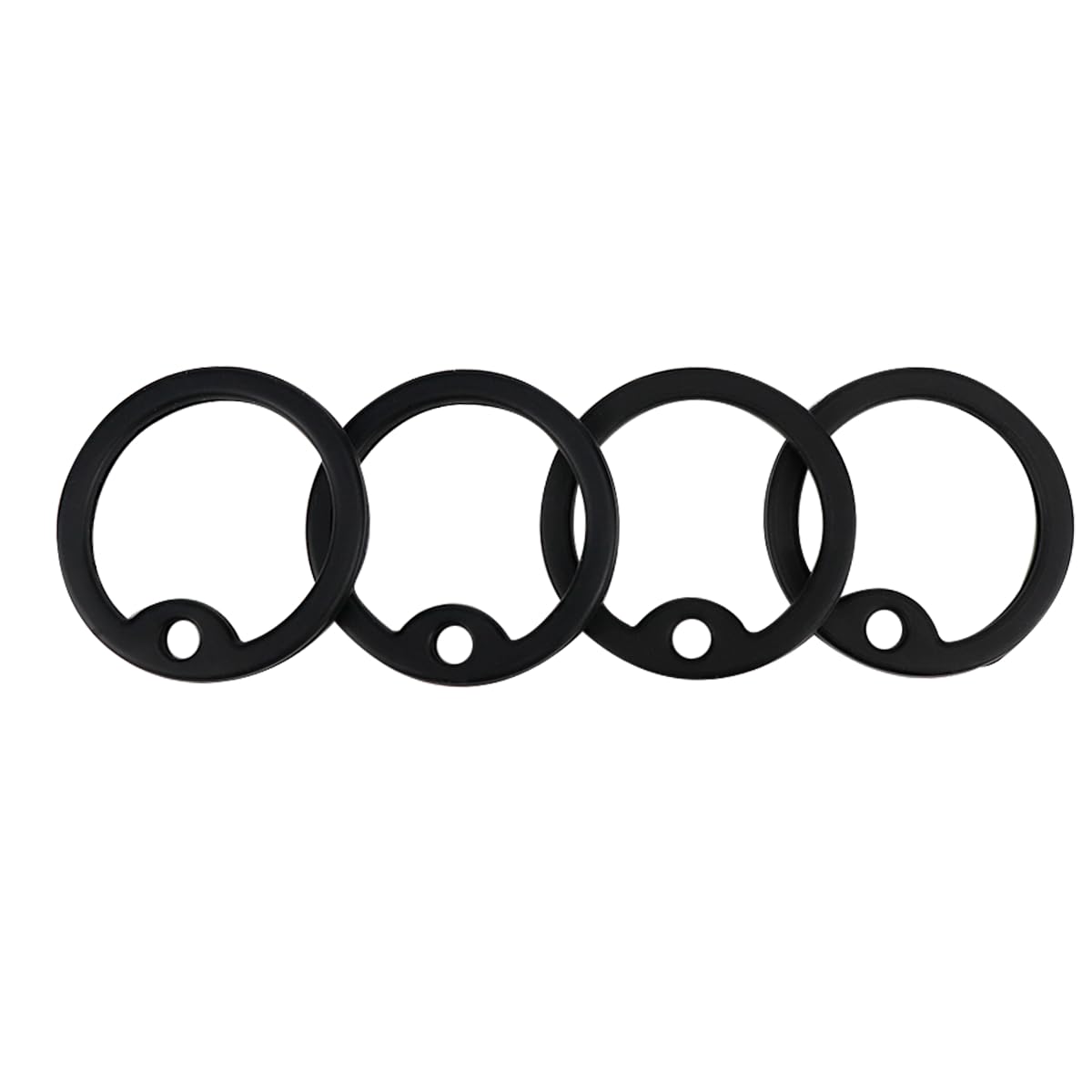LNQ LUNIQI Silicone Dog Tag Silencer Circle, 4Pcs Rubber Dog Tag Silencers Military Silent ID Dog Collar Tags to Protect Dog Tags and Reduce Noise, Black