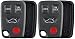 KeylessOption Keyless Entry Remote Case Shell Button Pad Outer Cover For HYQ1512J (Pack of 2)