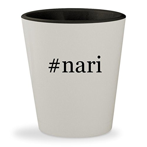 #nari - Hashtag White Outer & Black Inner Ceramic 1.5oz Shot Glass #nari - Hashtag White Outer & Black Inner Ceramic 1.5oz Shot Glass