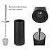 Black Bathroom Accessories Set Bath Toilet Brush Accessories Set with Trash Can,Toothbrush Holder and Soap Dispenser Set,Soap and Lotion Set,Tumbler Cup,Soap Dish,Toilet Brush Set-6 Pcs