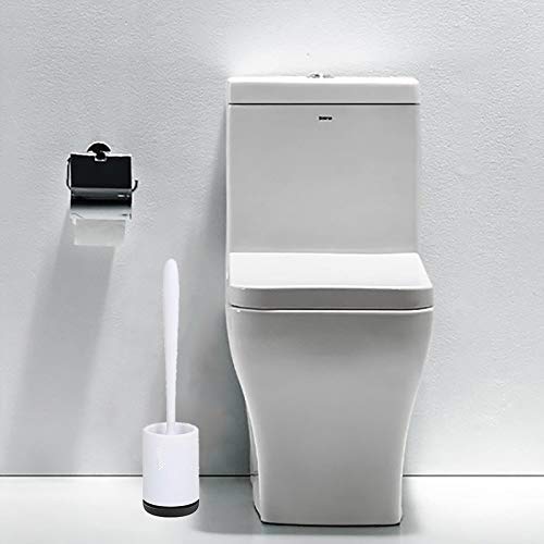 MEKEET Toilet Brush and Holder Silicone Bristle Toilet Bowl