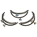 Housweety 5PCs Metal Purse Bag Frame Kiss Clasp Lock Bronze Tone 13cm x7cm