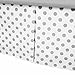 American Baby Company 100% Cotton Tailored Crib Skirt with Pleat, White with Gray Dot, for Boys and Girls