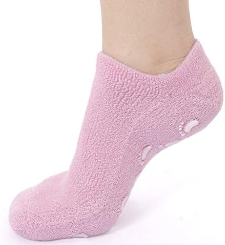 DIDI USA Moisturizing Therapeutic Gel Spa Socks, Pink, 5 Count