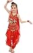 Astage Girls Oriental Belly Dance Sets Costumes All accessories Red S(Fits 3-5 Years)