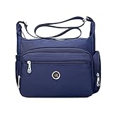 Fabuxry Crossbody Handbag for Women Organize Pack Shoulder Bag Messenger Purses (Navy)