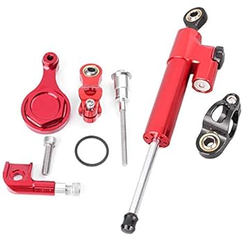 Newsmarts Aluminum Steering Damper Stabilizer Buffer Control Bar, Steering Damper Stabilizer with Mounting Bracket Kit for Yamaha R6/R1 2006-2015