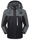 YXP Men's Waterproof Mountain Jacket Fleece Windproof Ski Jacket