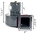 FREE OVERNIGHT SHIPPING! - PelletStovePro - Whitfield Profile 20 & 30 Stove Room Air Convection Blower Fan - 12146109, 12126109
