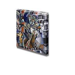 The Knifegrinder (Principle of Glittering) by Kazimir Malevich - Canvas Print Wall Art Famous Painting Reproduction - 12" x 12"