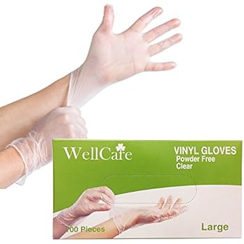 Amazon.com: Vinyl Gloves (L) - Clear, Powder Free, Latex