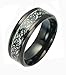 Tanyoyo Luminou Black Celtic Dragon Rings For Men Women stainless steel Wedding Band Jewelry (14)