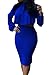 VOGRACE Women's High Neck Cloak Cape Top Bodycon Skirt 2 Pieces Outfit Dress