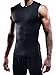 Neleus Men's 3 Pack Compression Wear Sport Athletic Sleeveless Tank Top,02,Black,M,Tag L