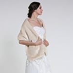 Aukmla Women's Fur Shawls and Wraps Bridal Fur Stoles for Women
