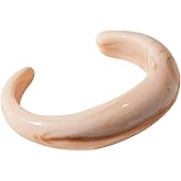 Chunky Acrylic Wrist Bracelet for Women Vintage Candy Color Open Cuff Bangle Geometric Statement Jewelry Colorful Retro Thick Resin Wristband Birthday Gift-A white