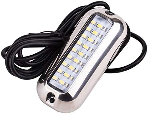 Jiasijieke 50W DC 12V 316 Stainless Steel 27LED Blue Underwater Pontoon Boat Ship Yacht Transom Waterproof Lights