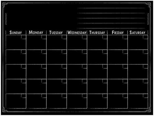 Lecent@ 15.7"X11.8" Refrigerator Magnetic Dry Erase White Board Calendar Magnet Board Magnetic Organizer Board Fridge Calendar Magnet Chalk Includes 1 Marker and Eraser Monthly Planner Board