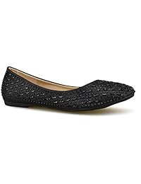 Premier estándar de la mujer Classic Pointy Toe bailarina caminar slip on ante zapatos planos   cómodo puntera cerrada Ballet