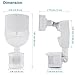 BESTTEN Outdoor LED Motion Sensor Security Light, 20W (120W Equivalent), 1400 Lumens 4100K Bright Light, 70Ft & 180° Detection Range, Adjustable Head, Waterproof, for Garage/Yard/Porch/Garden, White