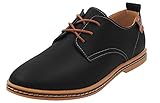 Kunsto Men's Oxford Leather Shoes Lace up