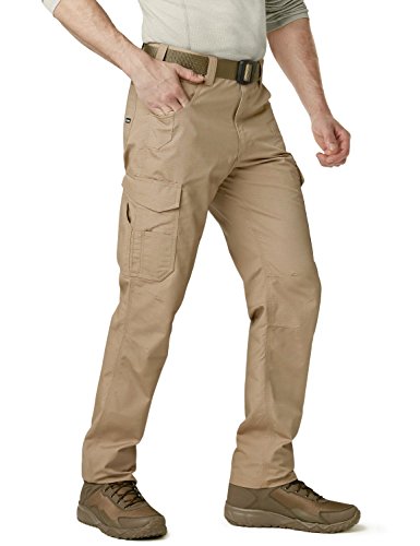 Men's Ripstop Work Pants, Water Repellent Tactical Pants, Outdoor Utility Operator EDC Straight/Cargo Pants