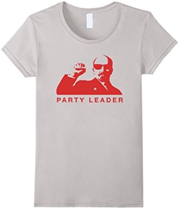 Womens Party Leader Funny Lenin Communist T-Shirt XL Silver