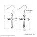 KOREA-JIAEN Fashion Jewelry S925 Sterling Silver Plated Base Dangle Earrings (Cross)