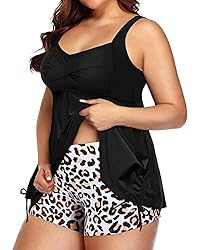 Aqua Eve Women Plus Size Tankini Swimsuit Two Piece