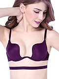 Intimate Portal Women Convertible Plunge Bra Push Up Criss Cross Low Back Halter
