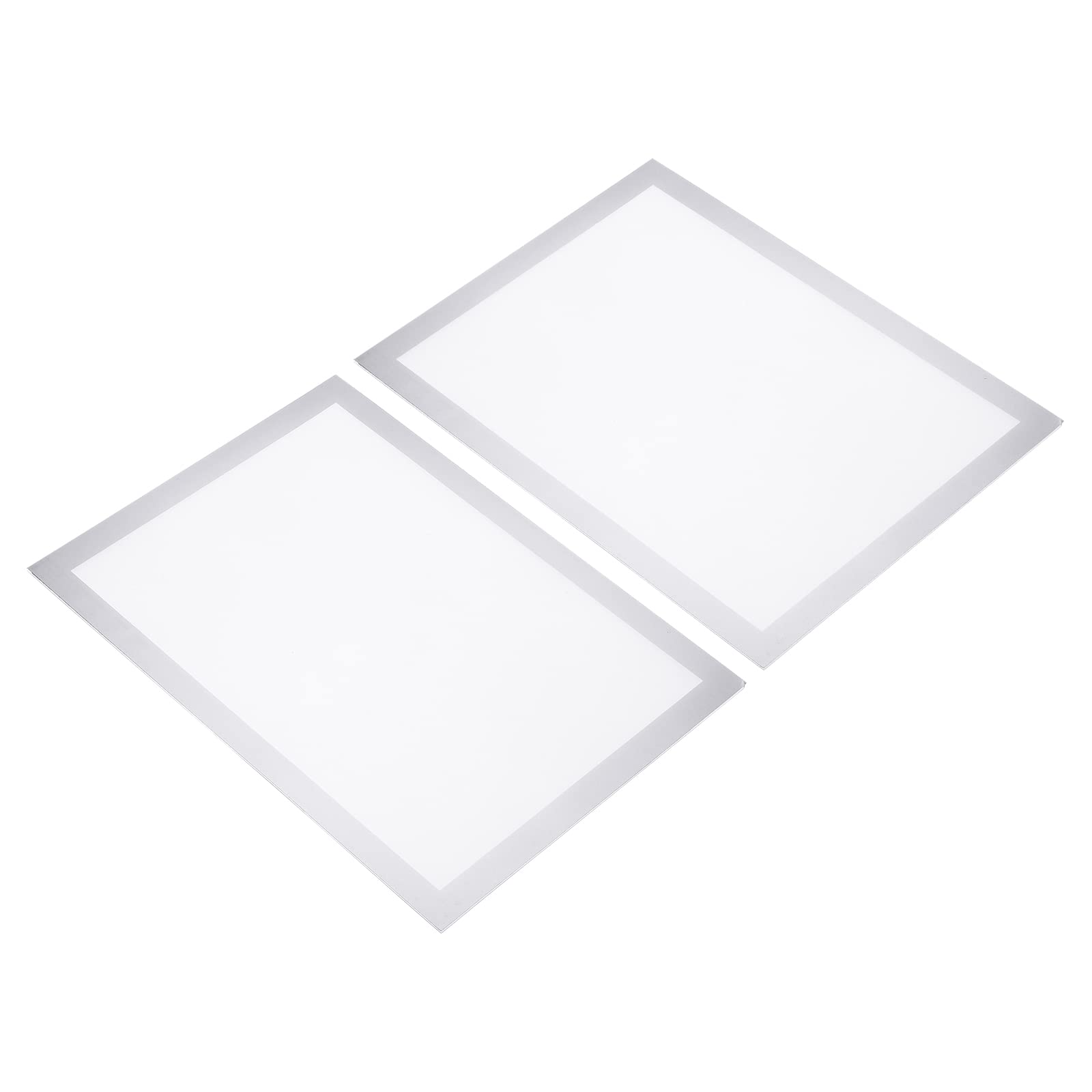 PATIKIL A4 8x11.4 Inch Magnetic Sign Holder with Sticker, 2 Pack Window Document Display Frame for Home, Office, Picture PVC Silver