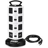 JBonest 16 Outlet Surge Protector Power Strip with 4 Port USB Charging Ports Multiple USB Output Surge Overload Protector 6.5 Feet for Electronic Device ¡­
