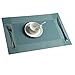 U'Artlines Placemat, Crossweave Woven Vinyl Placemat Washable Table Mats Blue