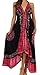 Sakkas Serenity Embroidered Batik Halter Dress
