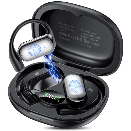 Pviwzux AI Auriculares Traductor en Tiempo Real, 8 Modos Traducción con 198 Idiomas, 3 en 1 Auriculares Traductores de Idiomas, 60H Cascos Oreja Abierta Bluetooth 6.1 para Viajes, Reuniones Negro