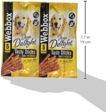 Webbox Dogs Delight Chicken Sticks, 55 g, Pack of 18, White, 55 g (Pack of 18) - Image 4