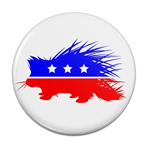 Libertarian Party Porcupine Pinback Button Pin Badge - 2.25