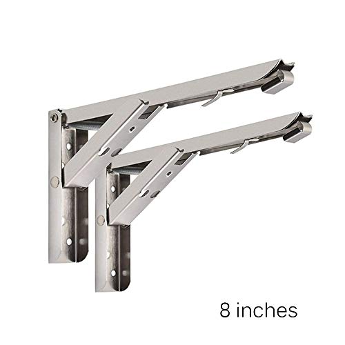 Folding Shelf Brackets 8inch, Wall Folding Table Desk Bracket Heavy