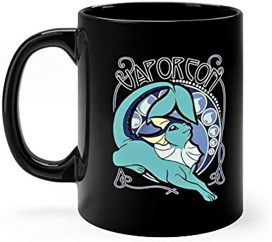 VAPOREON NOUVEAU 11OZ Black Ceramic Funny Marine Mug Coffee Tea Mug Gift For Sea Lover Kids Men Women